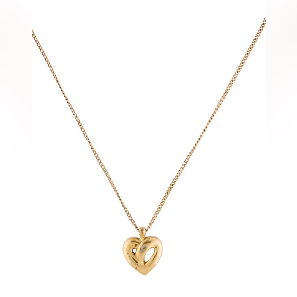 Christian Dior (Quiet Luxury) Vintage Gold Heart Necklace; Stunning Piece! - Picture 11 of 14